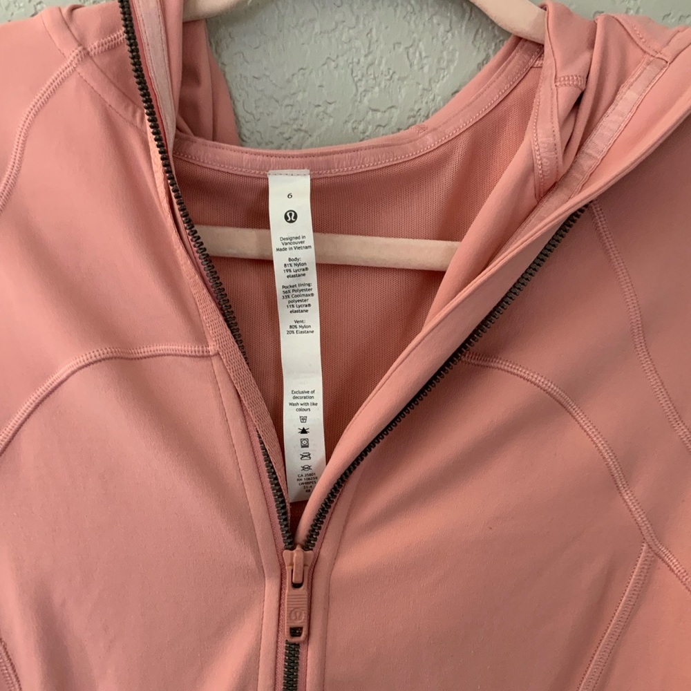 Lululemon Hooded Define Jacket Nulu Size 6 Pink Pastel - Picture 3 of 5